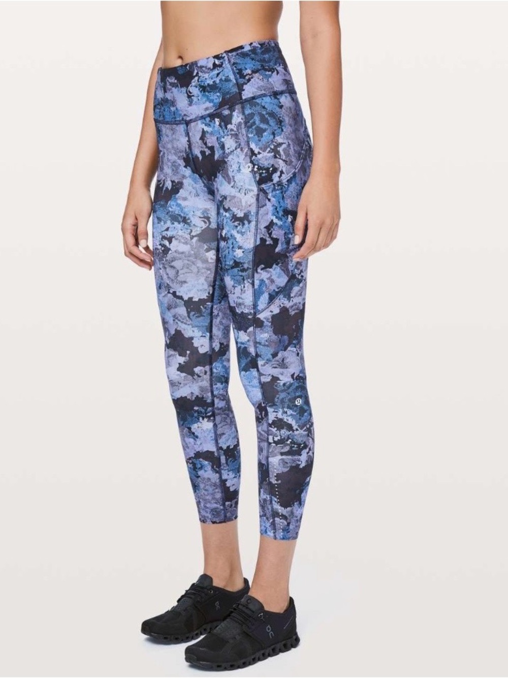 lululemon athletica Blue Camouflage Print High-Waist Leggings 6